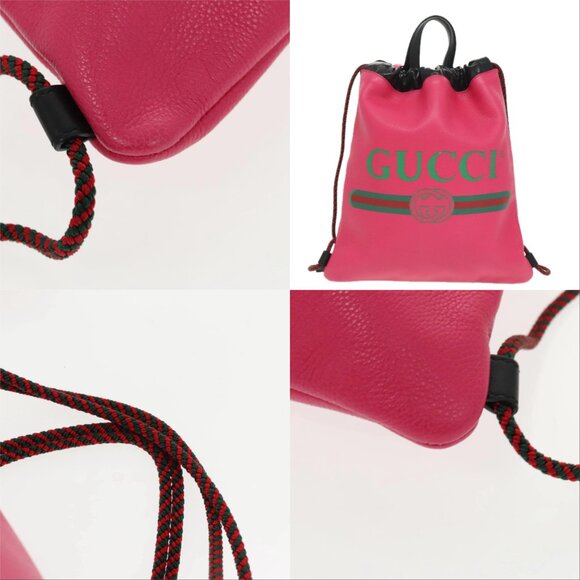 GUCCI Backpack Leather Pink 523586 Auth 95840V - Picture 15 of 15